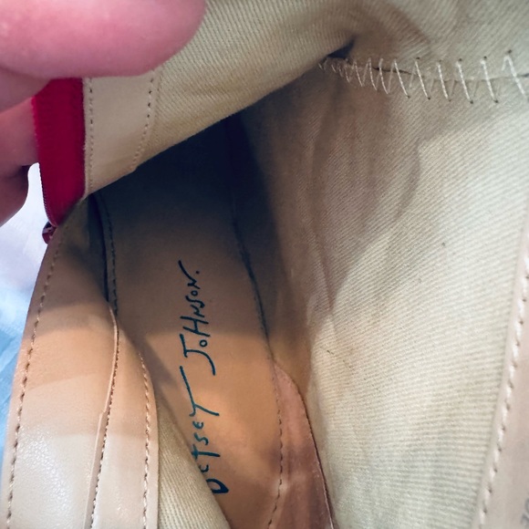 Betsey Johnson SB Cady Rhinestone Red Heeled Boots - Picture 6 of 14